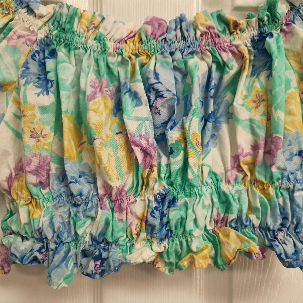 Zara Floral Croped Off-Shoulder Top - Picture 4 of 9
